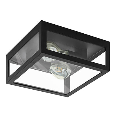 Eurolux - Amezola 2LT Ceiling Light Black 2xE27-ZEB - Lighting, Lights- C703B