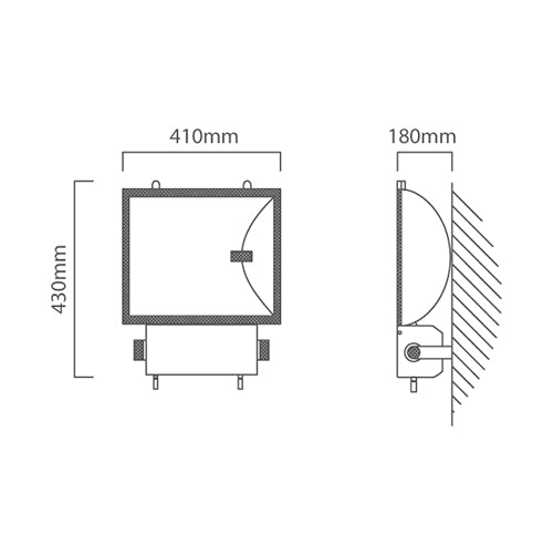 Eurolux - HPS (High Pressure Sodium) or MH 400w Floodlight Black - Lighting, Lights - FS50