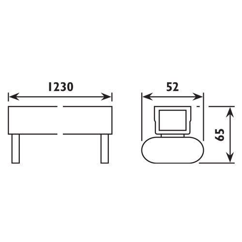 Radiant - 4FT Open Channel wired for LED T8 2x18w 1230mm - RPR256