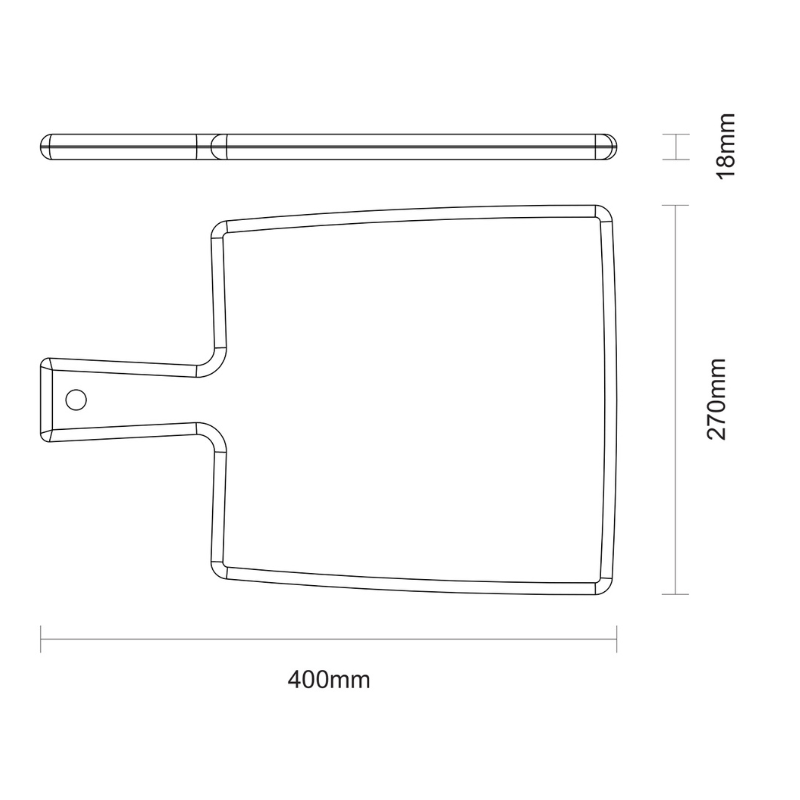 Kitchen Board with Handle (40 x 27 x 1.8cm) - Braai - Tramontina- TRM-13277051