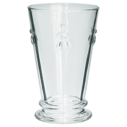 Clear Long Drinking Glass - Bee Pattern - 350ml
