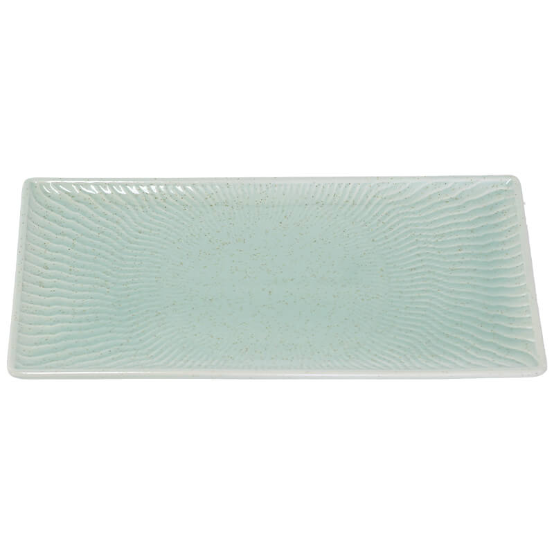 Sage Rectangular Ceramic Plate (23 X 12cm)