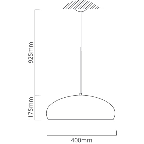 Eurolux - Mogano1 Pendant 400mm Black/Copper - Lighting, Lights - P685B