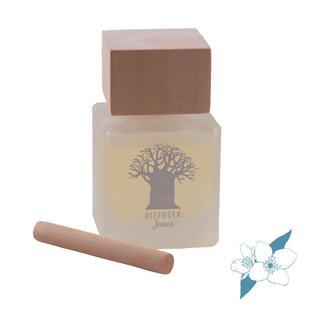 Fragrant Diffuser with Wooden Top - Jasmin by Mockana