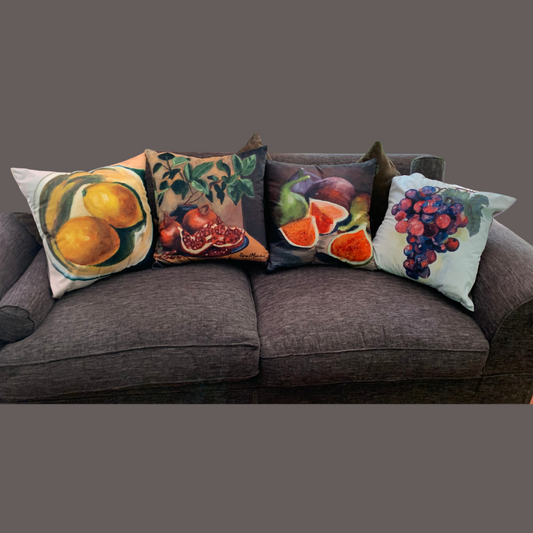 Cushion Covers - Four Pieces - Original Artwork Painted by Artist Ronel Maartens