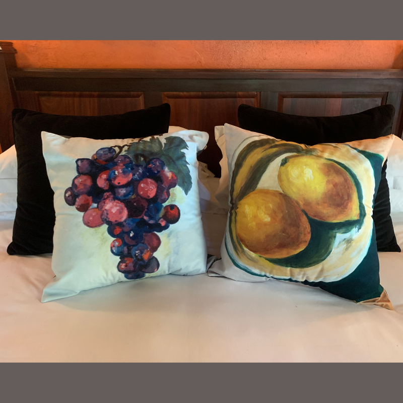 Cushion Covers - Four Pieces - Original Artwork Painted by Artist Ronel Maartens