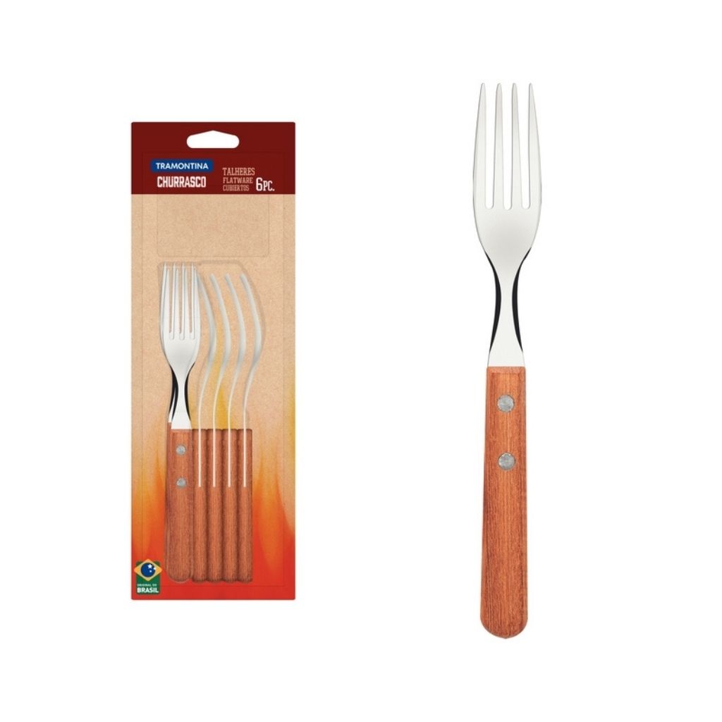 6 Pcs Table Forks, not dishwasher safe - Braai - Tramontina- TRM-22302600