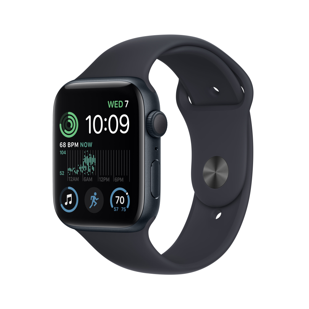 Apple - Apple Watch SE GPS 40mm Midnight Aluminium Case with Midnight Sport Band - Regular - MNJT3SO/A