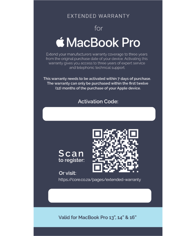 Apple - Extended Warranty: MacBook Pro 13†| 14†| 16†- N5112