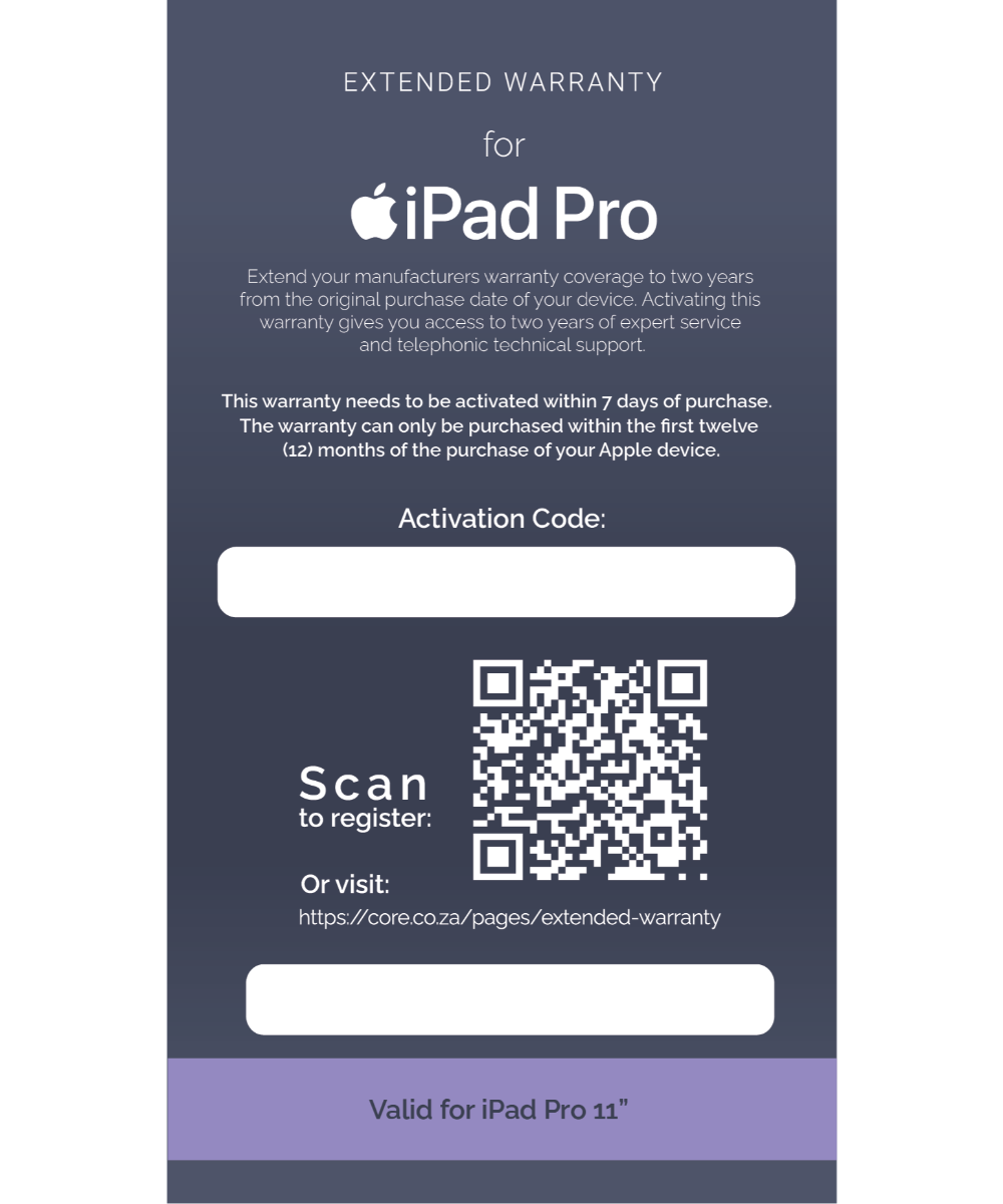 Apple - Extended Warranty: iPad Pro 11†- N6114