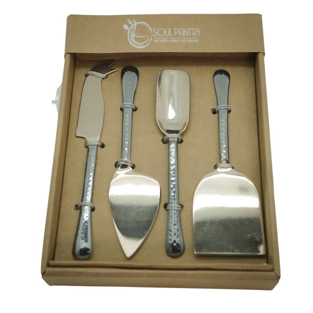 Cheese Knives Set - Rose Gold and Black