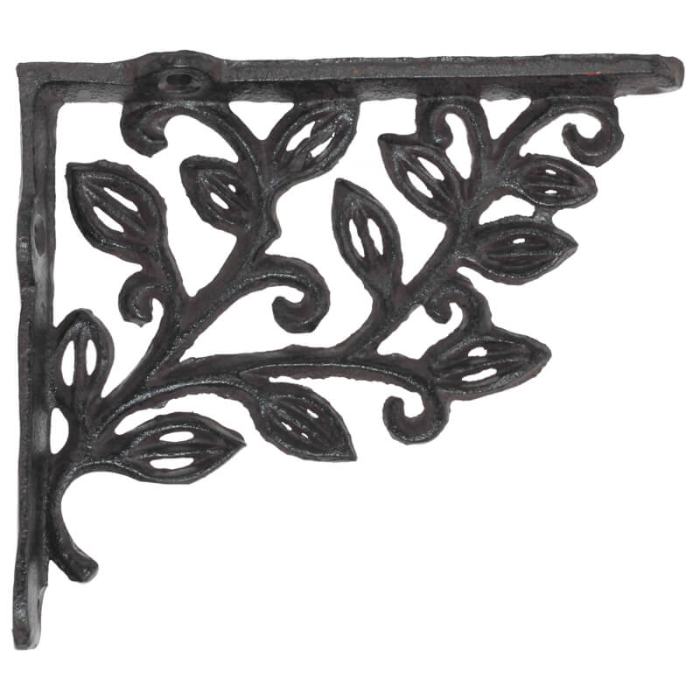 Decorative Leaf Bracket in Metal (13 x 14 cm)
