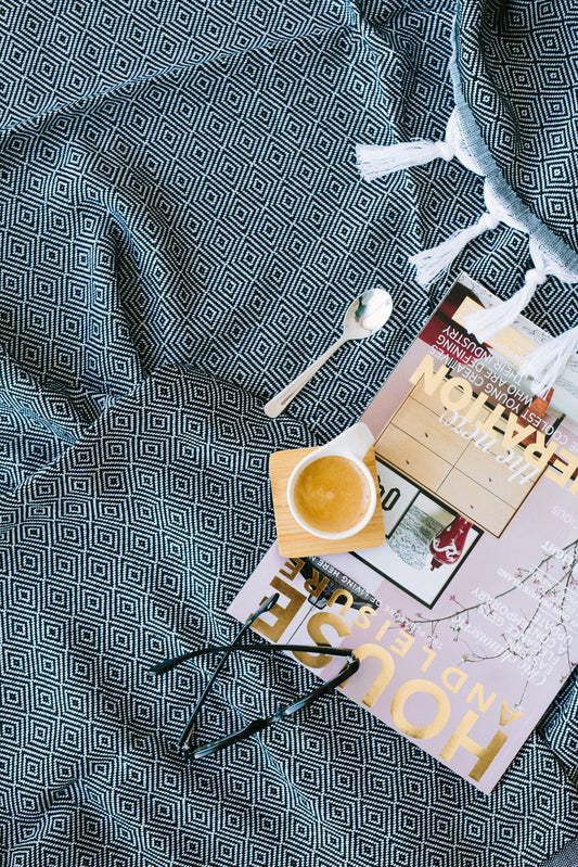 Dimanta Black Turkish Towel