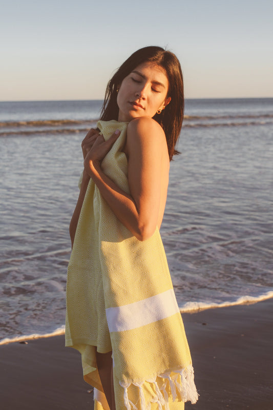 Dimanta Yellow Turkish Towel