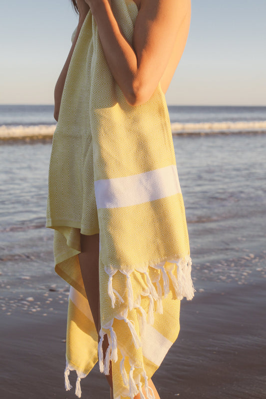 Dimanta Yellow Turkish Towel