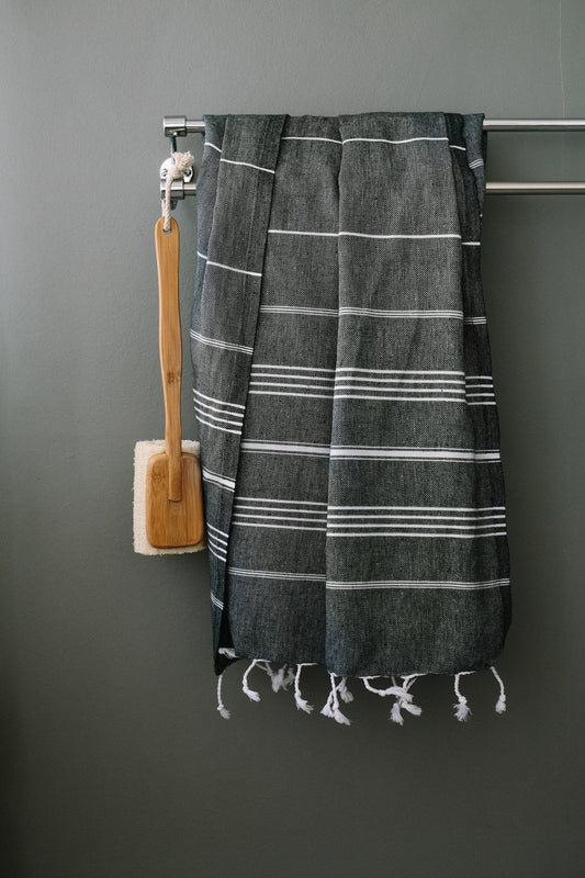 Elim Black Turkish Towel