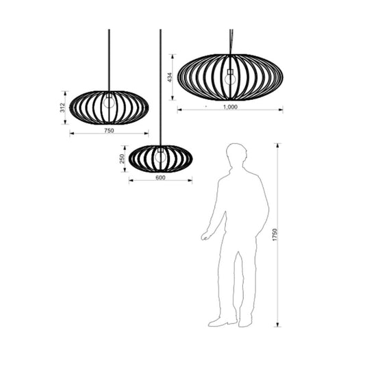 Ellipse Pendant Light by minima