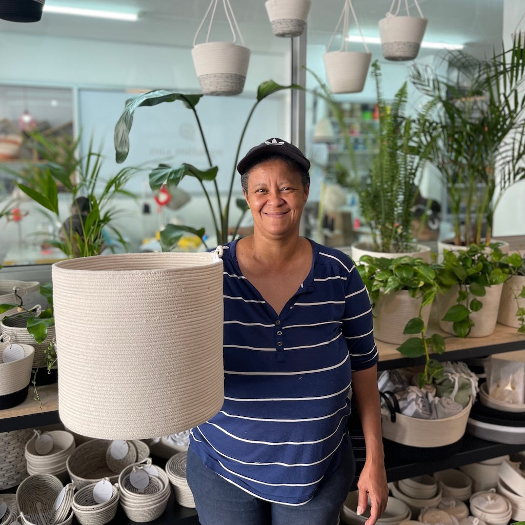 Cylinder Basket XL - Ivory - SALE