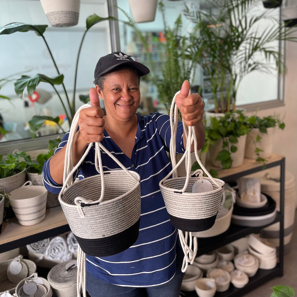 Hanging Planter Set - Liquorice- SALE