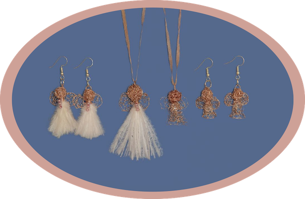 Karoo Angels - Rose Gold Wire Juweel Earrings