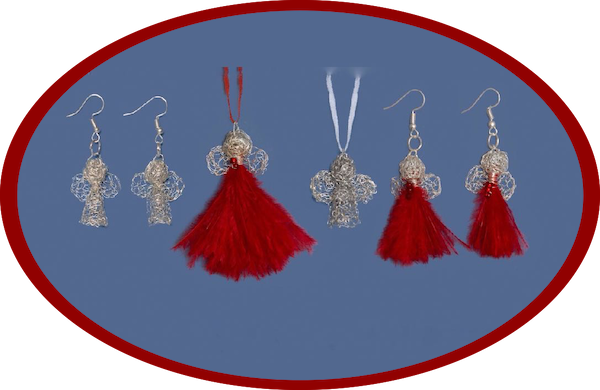 Karoo Angels - Silver Wire Knitted Juweel Pendant