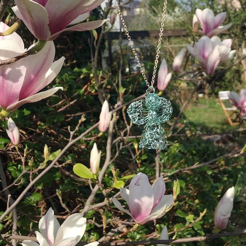 Karoo Angels - Malachite Wire Knitted Juweel Pendant