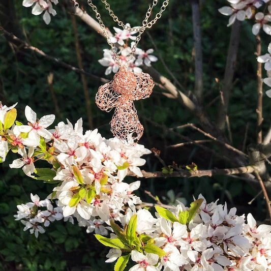 Karoo Angels - Rose Gold Wire Knitted Juweel Pendant