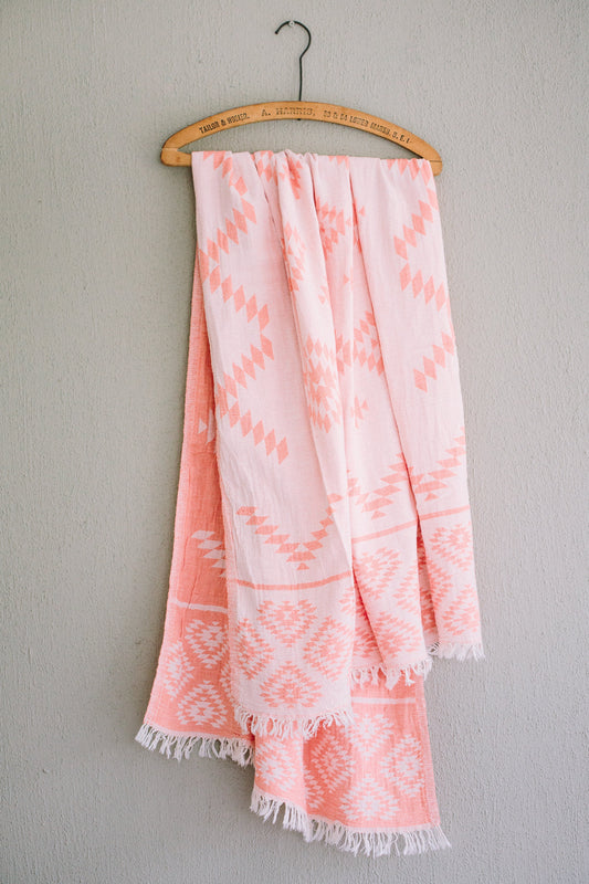 Kelim Coral Turkish Towel