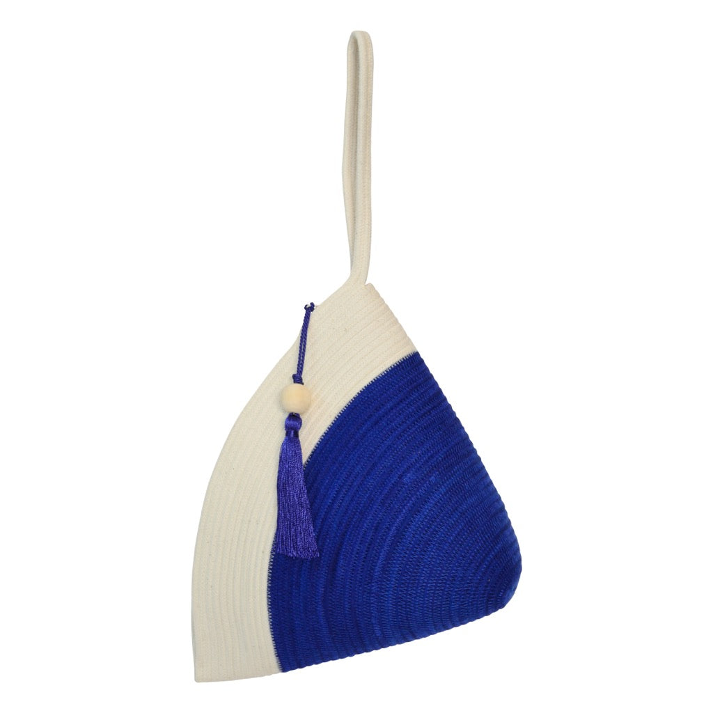 Handle Clutch Bag Royal Blue Block