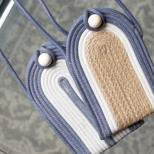 Phone Pouch - Grey Jute Jungle