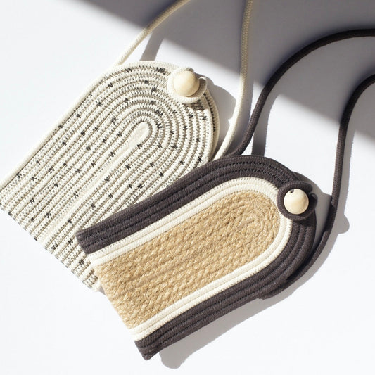 Phone Pouch - Charcoal Jute Jungle