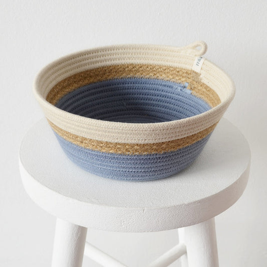 Bowl - Jute & Blue-Grey