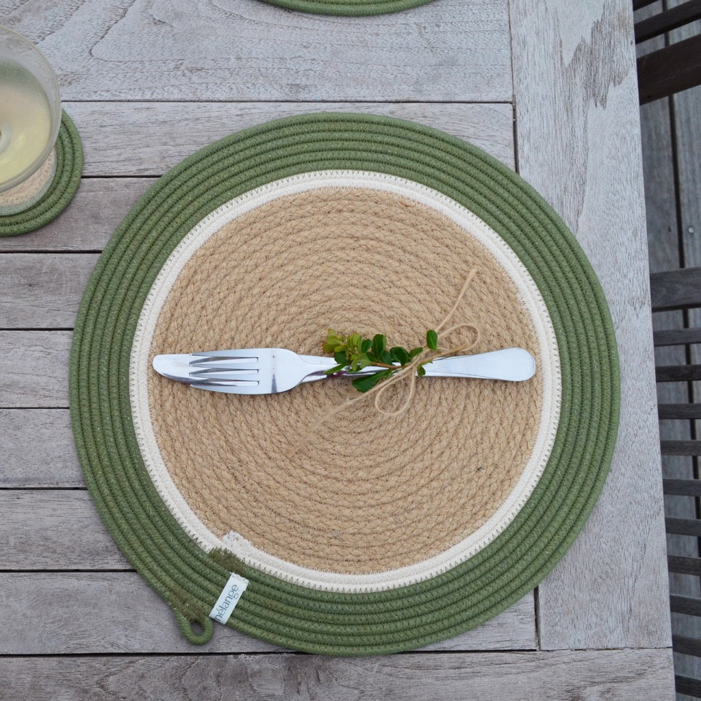 Placemats - Olive Jute Jungle