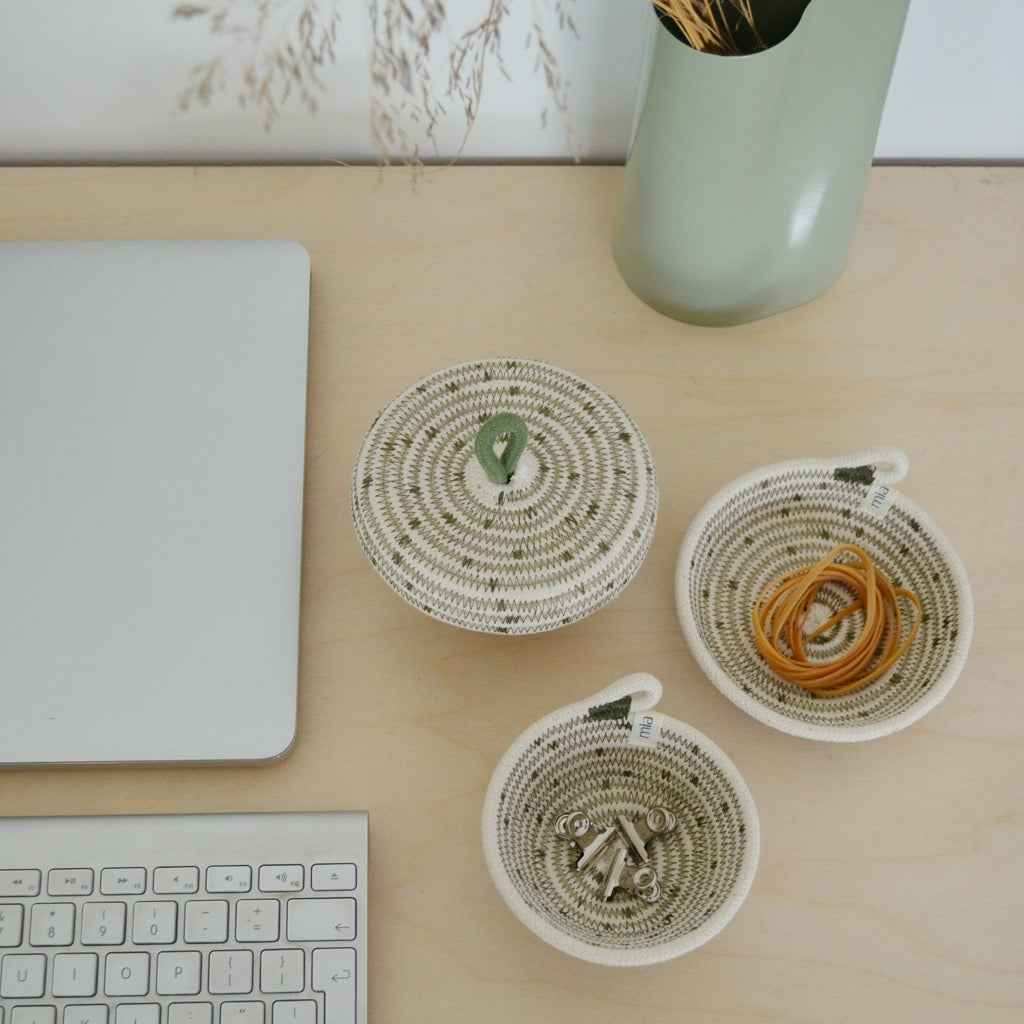 Petite Lidded Basket - Safari