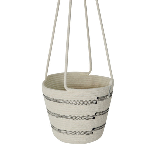Hanging Planter - Stitched Striped