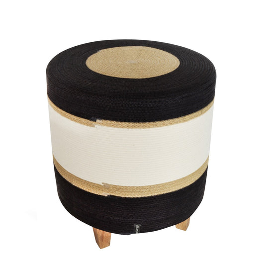 Ottoman - Jute & Charcoal