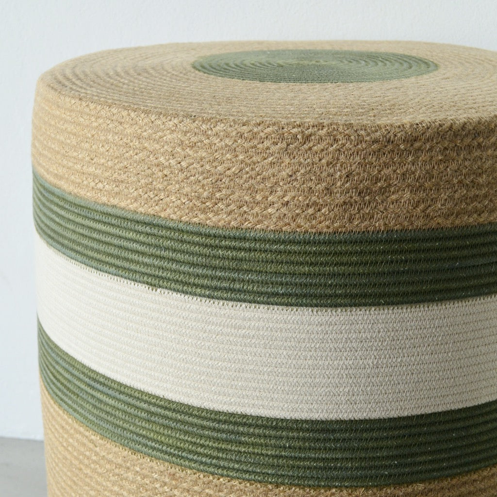 Ottoman - Olive Jute Jungle