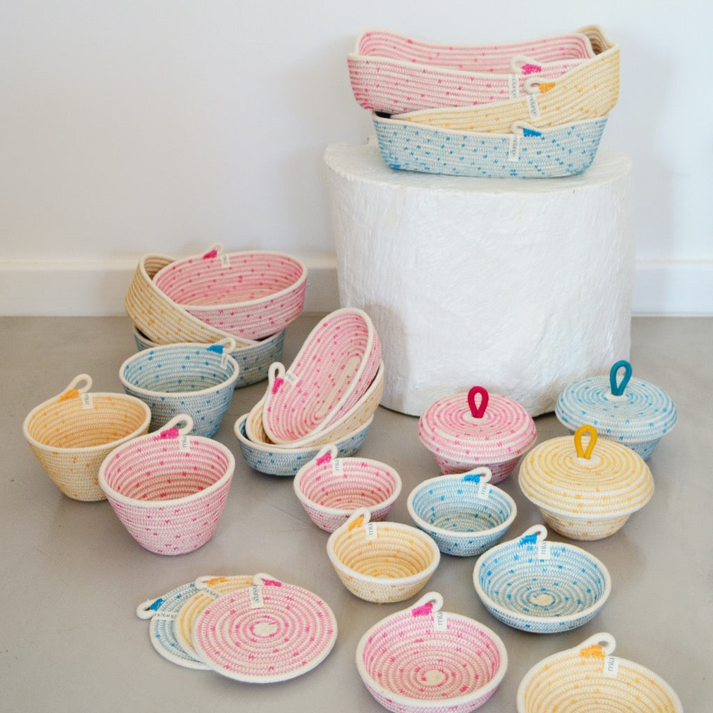 Petite Lidded Basket - Tutti Frutti