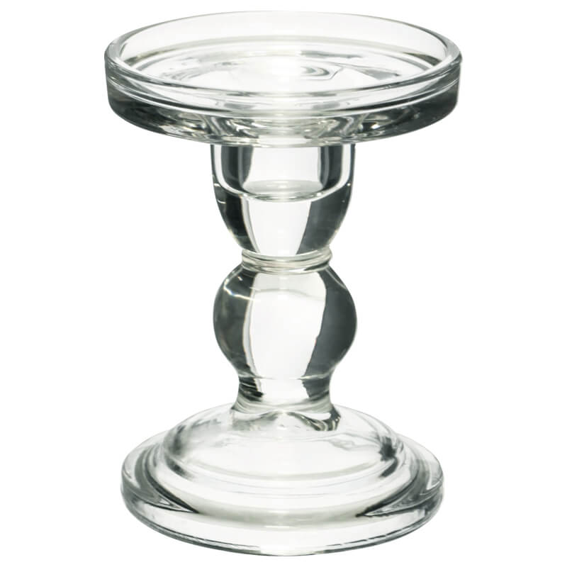 Pillar Glass Candle Holder Small 12x9cm