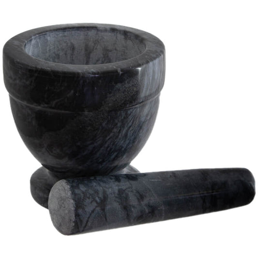 Mortar And Pestle Set in Black Stone