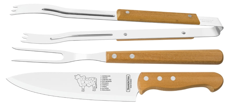 Barbecue Set - 3 Piece - Braai - Tramontina