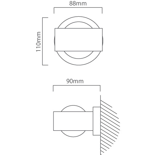 Eurolux - Ono 2 2LT Wall Light White - Lighting, Lights - W149W