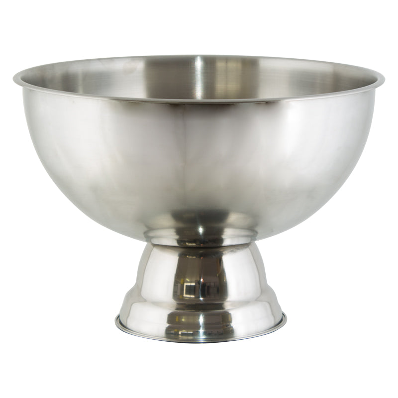 Footed Wine Cooler Tub in Silver Metal - 13.5 L (27 X 39.5cm)