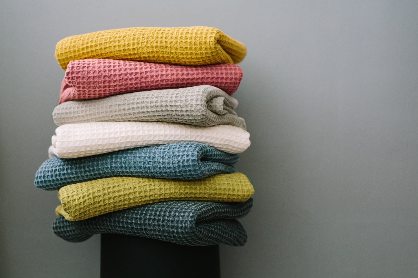 Waffle Weave White Turkish Towel