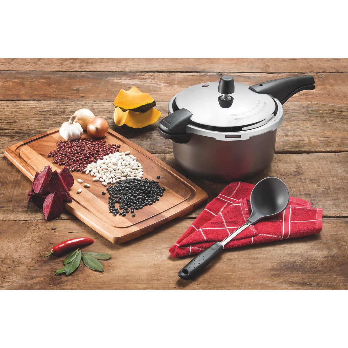 Aluminum pressure cooker with internal non-stick coating - 24cm - Vancouver - Tramontina