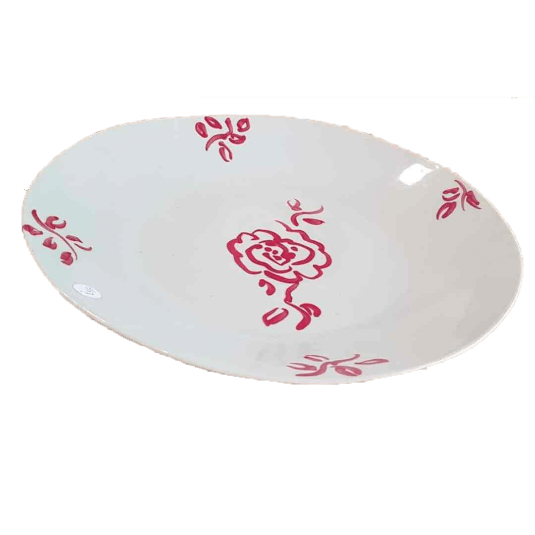 Large Round Bowl in Red by Esra Bosch