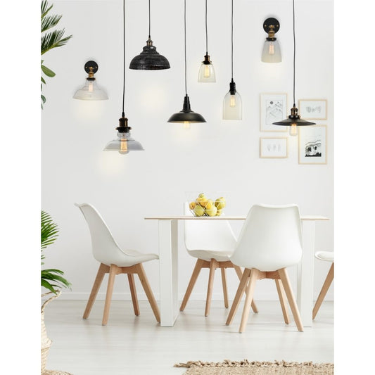 Eurolux Ceiling Light Fixtures Eurolux - Farmhouse Pendant 155mm Black - Lighting, Lights - P488