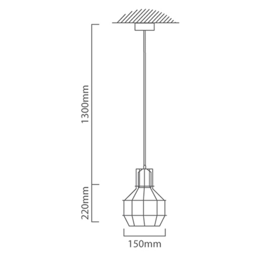 Eurolux Ceiling Light Fixtures Eurolux - Pendant 150mm Copper - Lighting, Lights - P587C