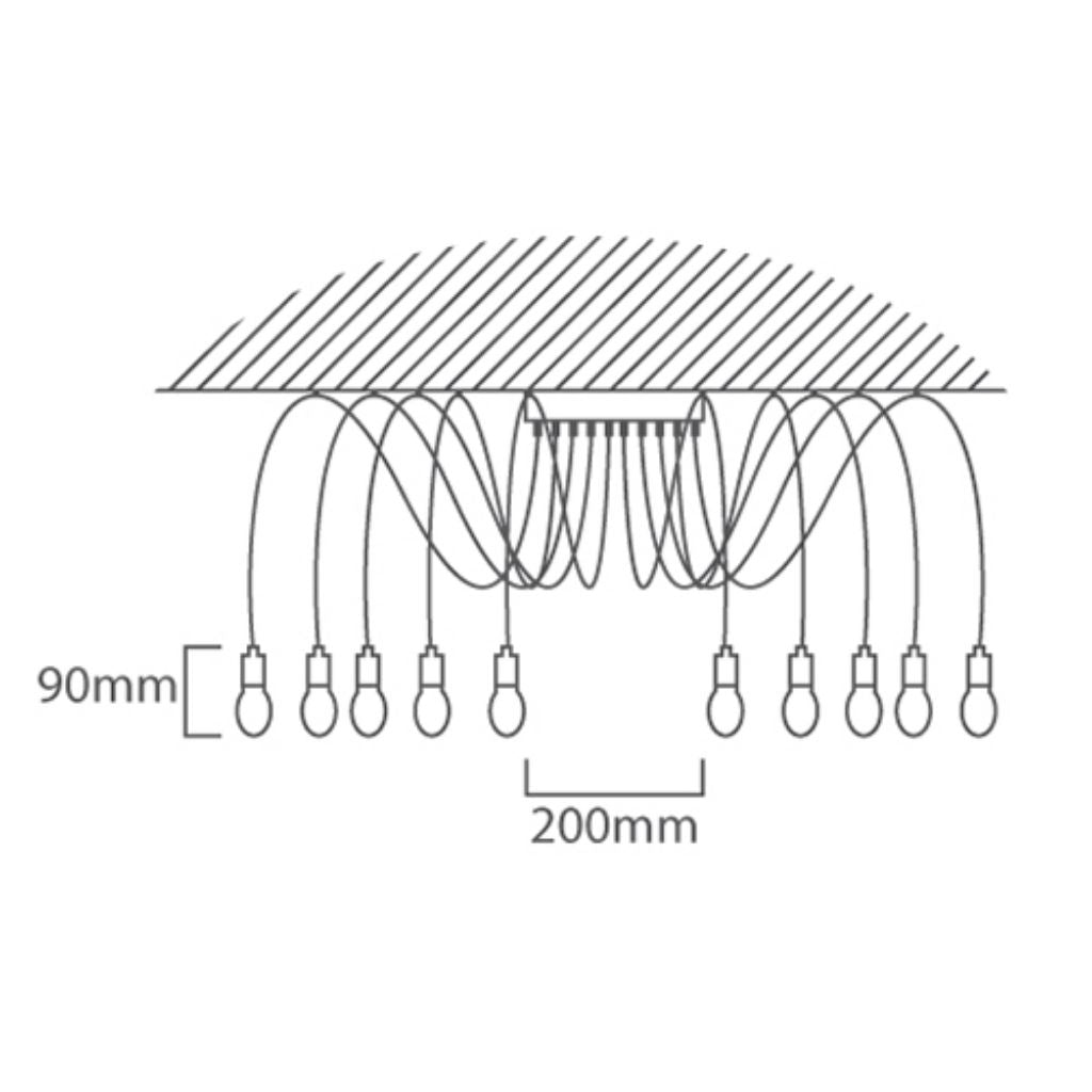 Eurolux Ceiling Light Fixtures Eurolux - Spider 10LT Pendant Black - Lighting, Lights - P586