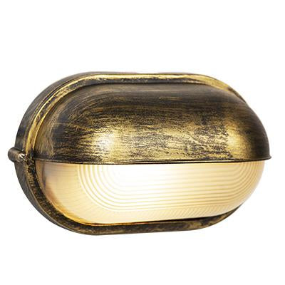 Eurolux - Oval Large Eyelid Bulkhead Light Black Gold (B52BG)